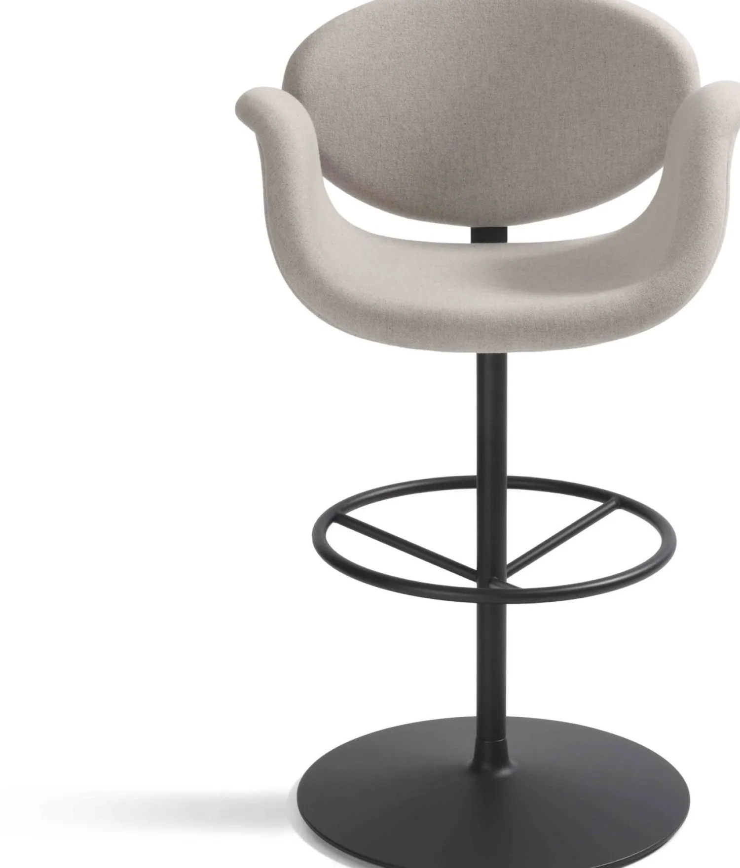 Stoffen Barkrukken|Barkrukken Met Armleuning-Artifort Little Tulip Barstoel Wit