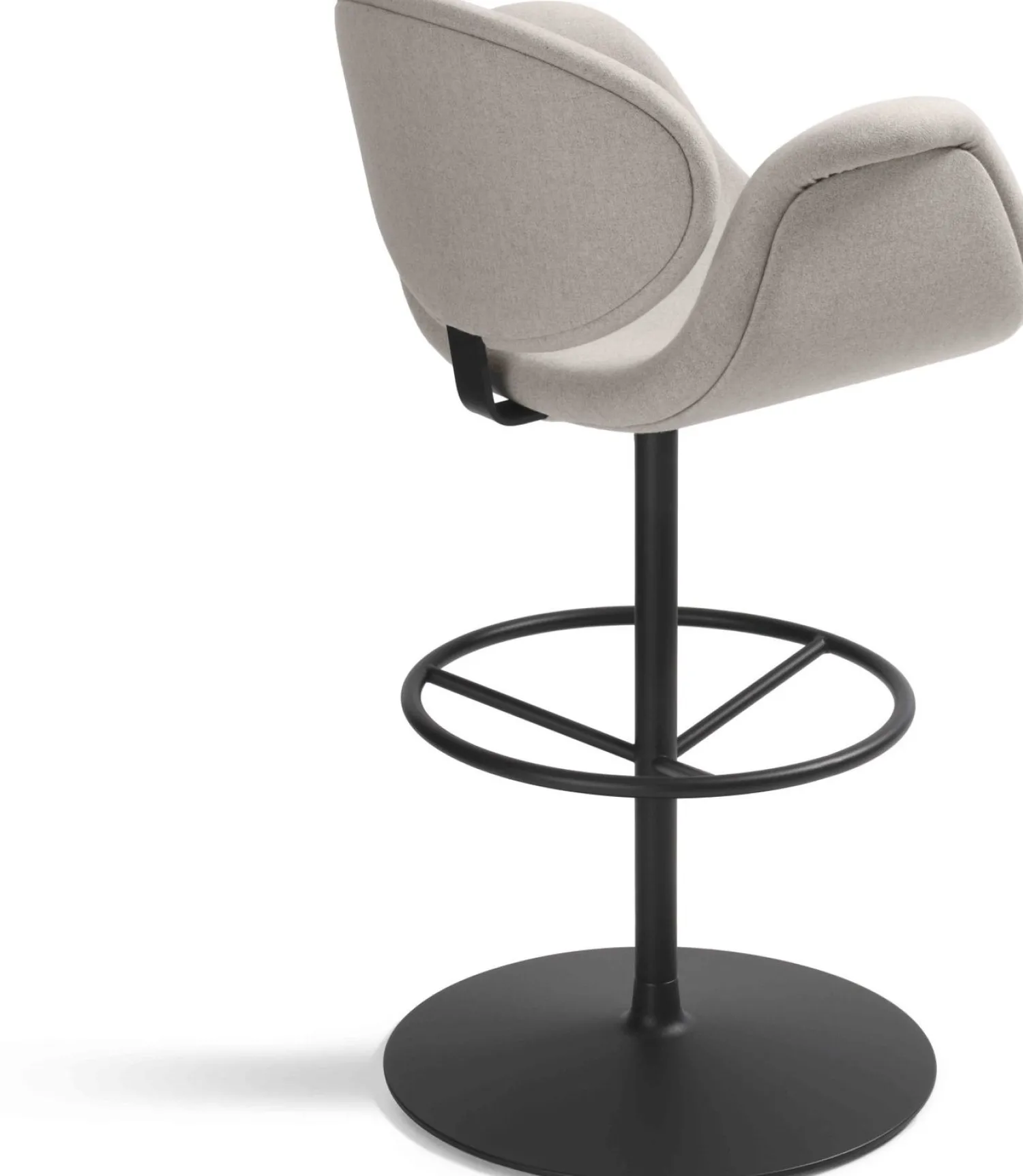 Stoffen Barkrukken|Barkrukken Met Armleuning-Artifort Little Tulip Barstoel Wit