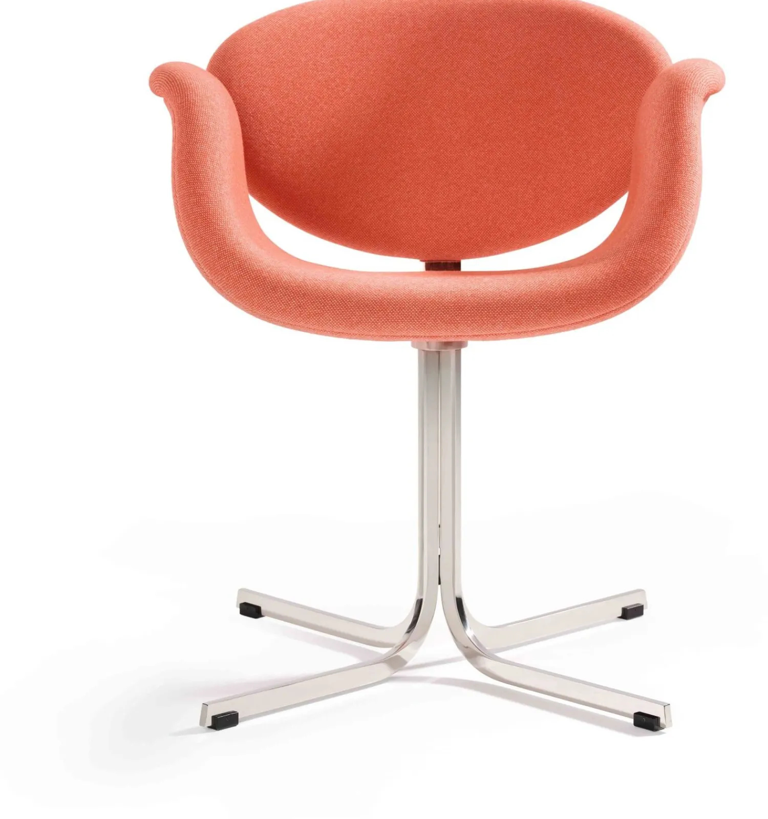 Design Stoelen|Eetkamerstoelen Met Armleuning-Artifort Little Tulip Eetkamerstoel Oranje
