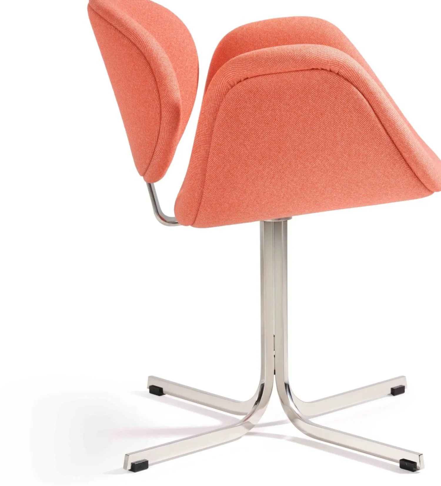 Design Stoelen|Eetkamerstoelen Met Armleuning-Artifort Little Tulip Eetkamerstoel Oranje