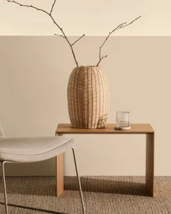 Houten Bijzettafels-Kave Home Litto Bijzettafel Lichtbruin
