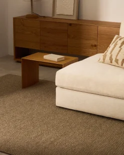 Houten Bijzettafels-Kave Home Litto Bijzettafel Lichtbruin