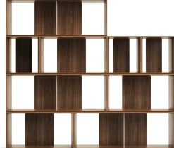 Vakkenkasten|Vakkenkasten-Kave Home Litto Modulaire kast Donkerbruin