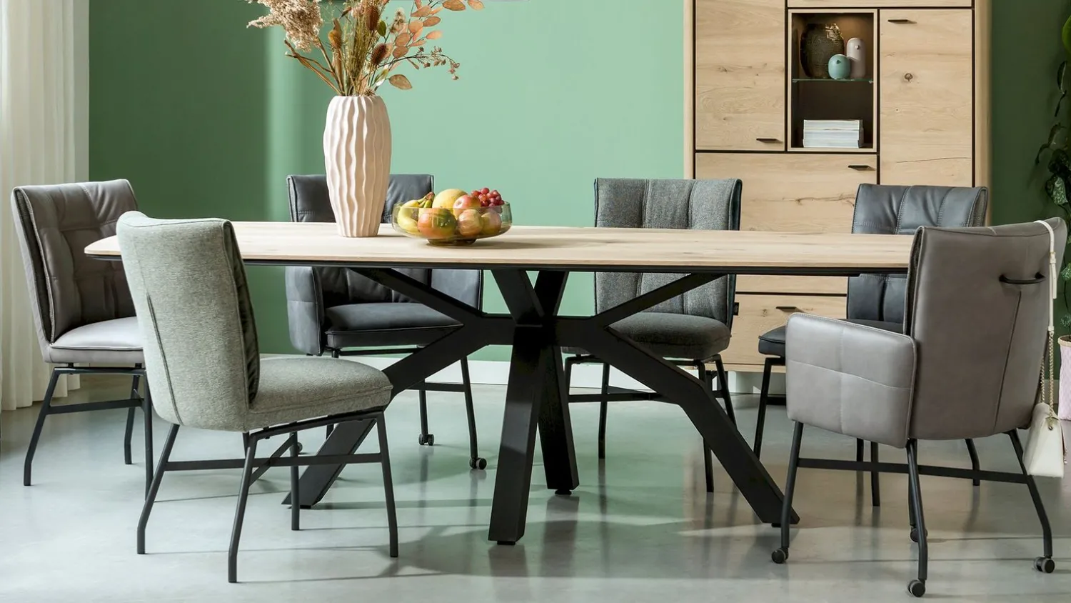 Houten Eettafels-Henders en Hazel Livada 220 Eettafel Naturel Lacquered