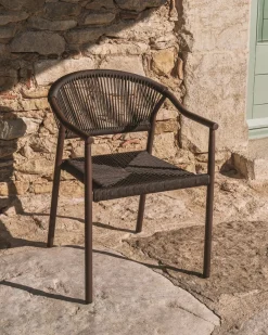 Tuinstoelen-Kave Home Livadia Tuinstoel Bruin