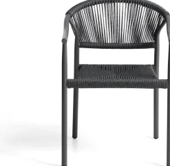 Tuinstoelen-Kave Home Livadia Tuinstoel Grafiet
