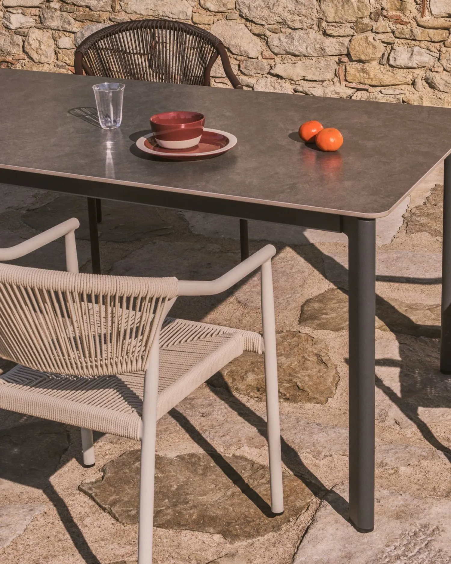 Tuinstoelen-Kave Home Livadia Tuinstoel Ecru