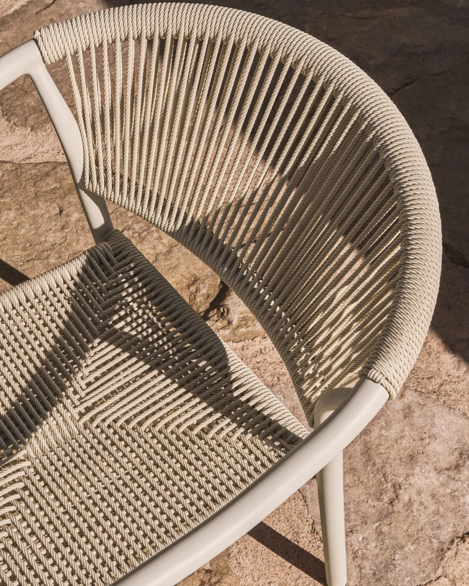 Tuinstoelen-Kave Home Livadia Tuinstoel Ecru