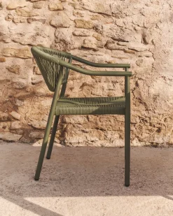 Tuinstoelen-Kave Home Livadia Tuinstoel Groen