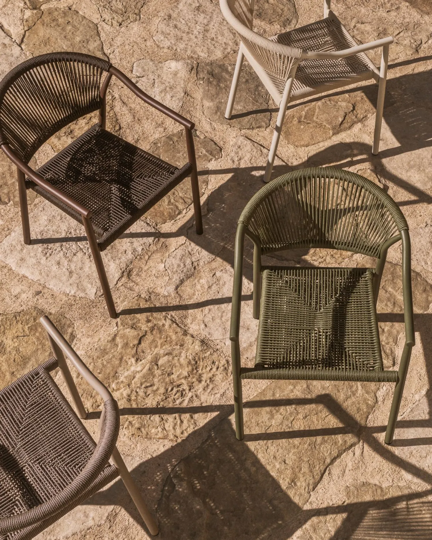 Tuinstoelen-Kave Home Livadia Tuinstoel Taupe