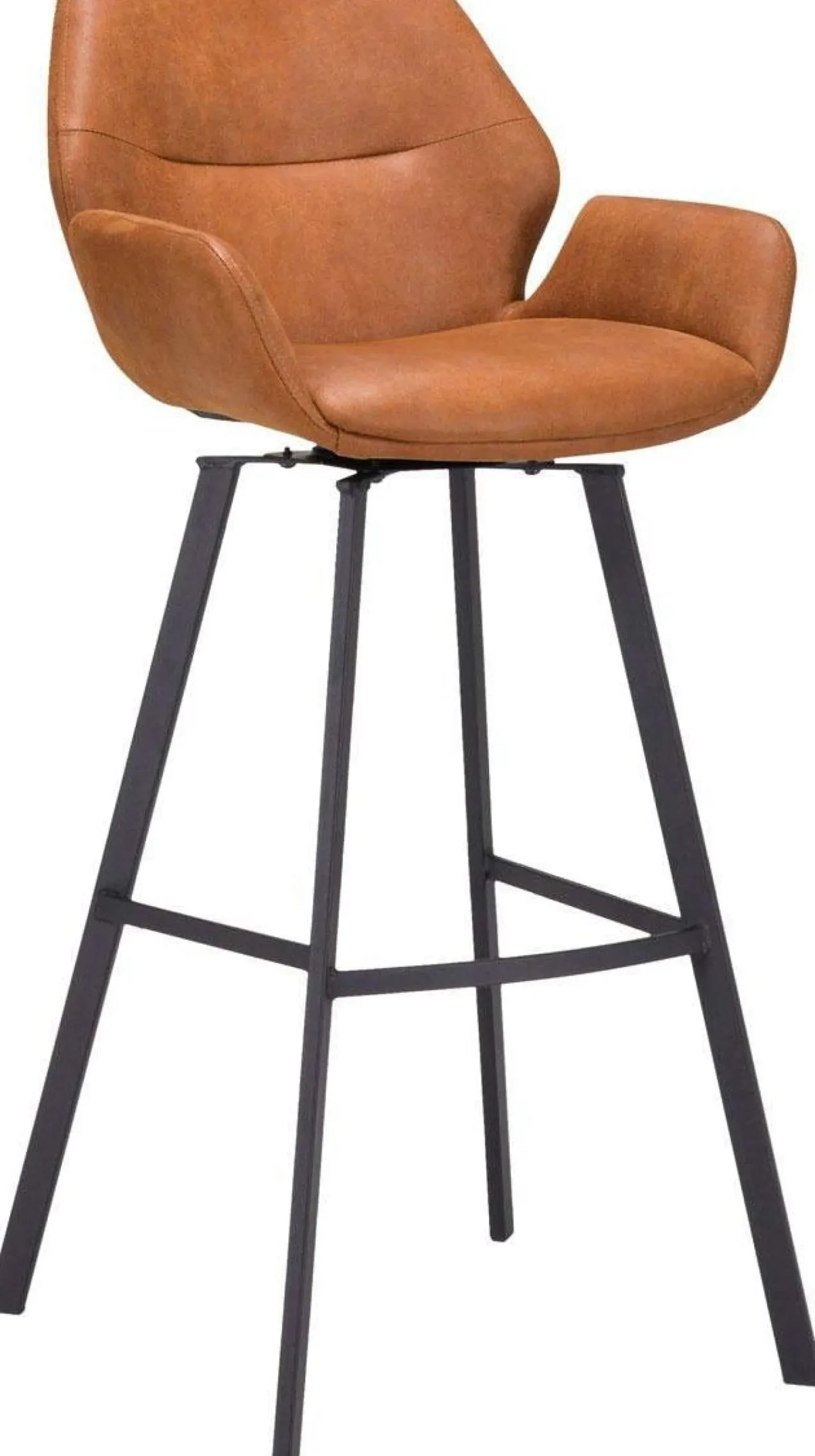 Barkrukken Met Armleuning-Trendhopper Lizz Hoog Barkruk Camel