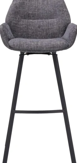 Stoffen Barkrukken|Barkrukken Met Armleuning-Trendhopper Lizz Hoog Barkruk Dark Grey