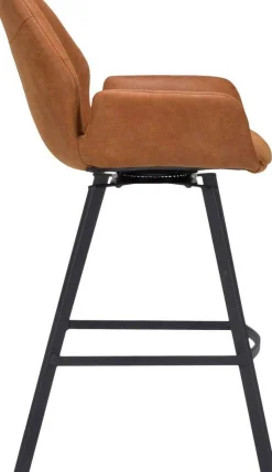 Barkrukken Met Armleuning-Trendhopper Lizz Laag Barkruk Camel