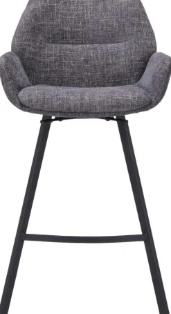 Stoffen Barkrukken|Barkrukken Met Armleuning-Trendhopper Lizz Laag Barkruk Dark Grey