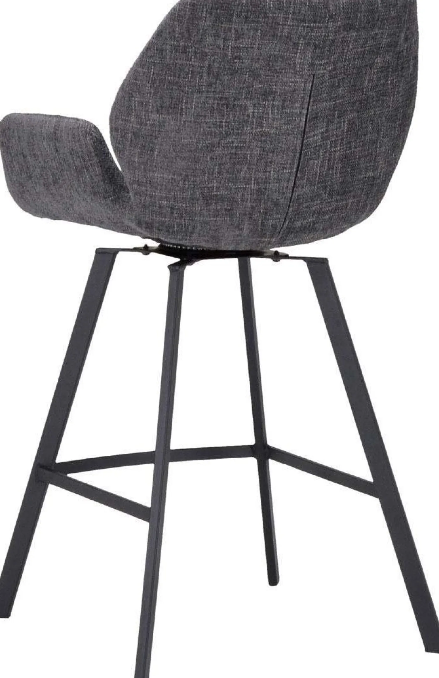 Stoffen Barkrukken|Barkrukken Met Armleuning-Trendhopper Lizz Laag Barkruk Dark Grey