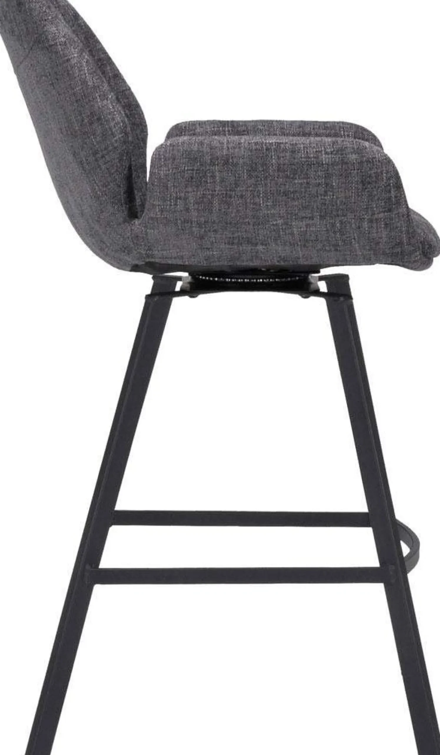 Stoffen Barkrukken|Barkrukken Met Armleuning-Trendhopper Lizz Laag Barkruk Dark Grey