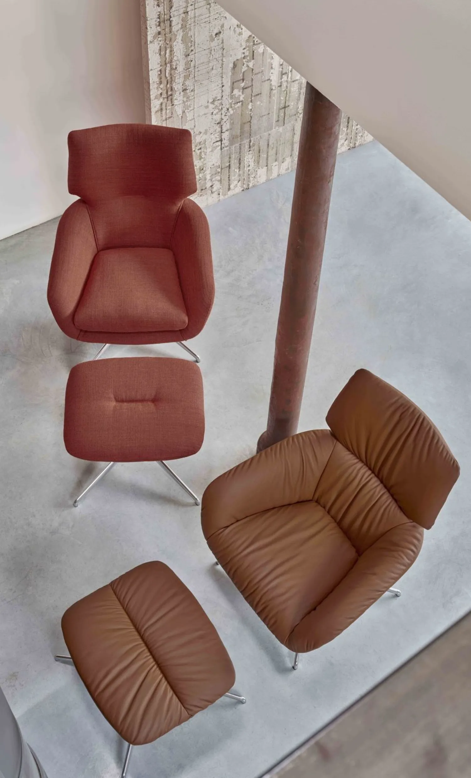 Design Fauteuils|Oorfauteuils-Leolux Lloyd Fauteuil grijs