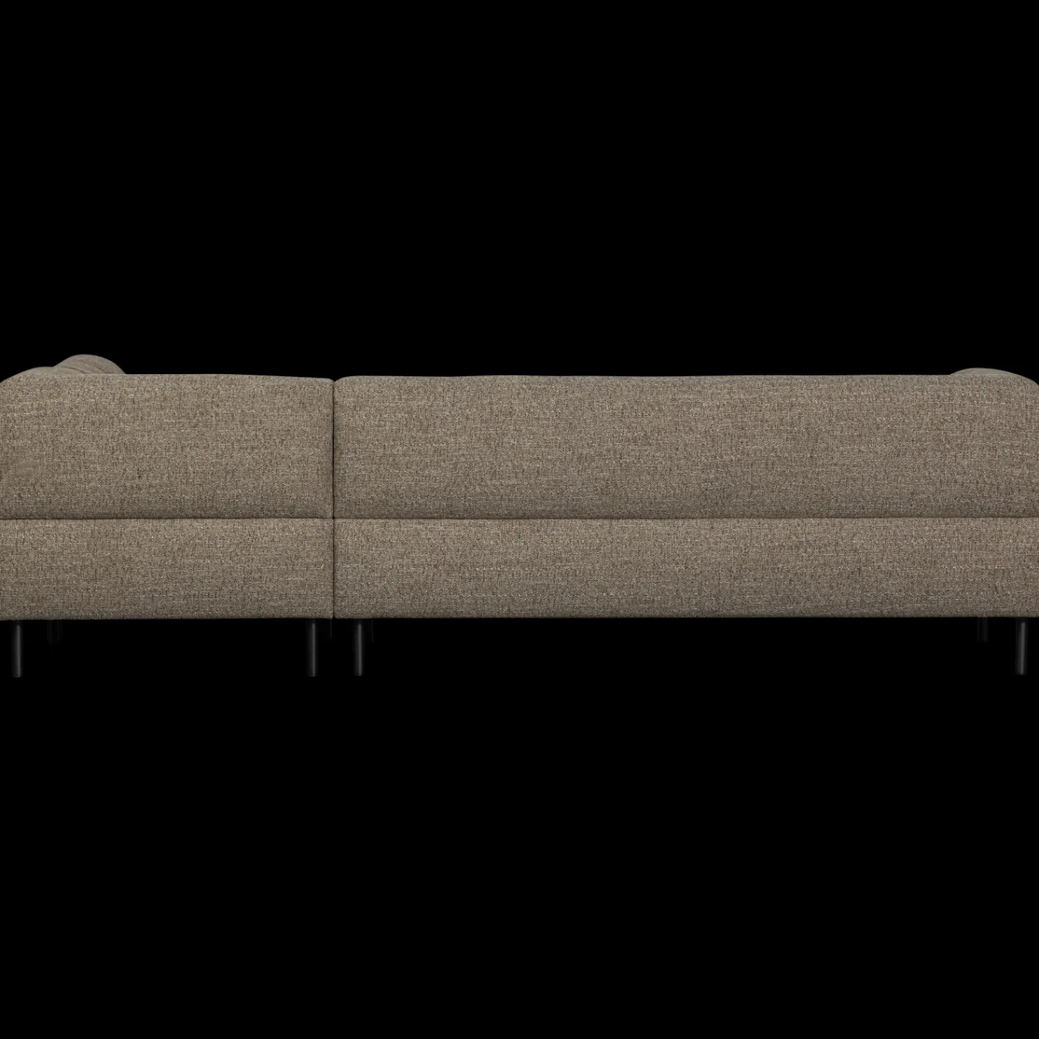 Hoekbanken-WOOOD Lloyd Rechts Hoekbank Dark Brown Melange