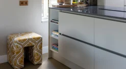 Hockers|Poefs-HKLIVING Lobby Hocker Oranje, Geel, Wit