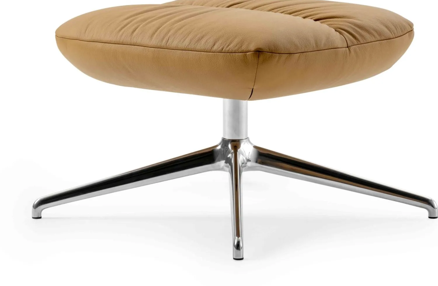 Leren Fauteuils|Draaifauteuils-Leolux Lodey Basic Fauteuil Brown Orange