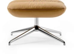 Leren Fauteuils|Draaifauteuils-Leolux Lodey Basic Fauteuil Brown Orange