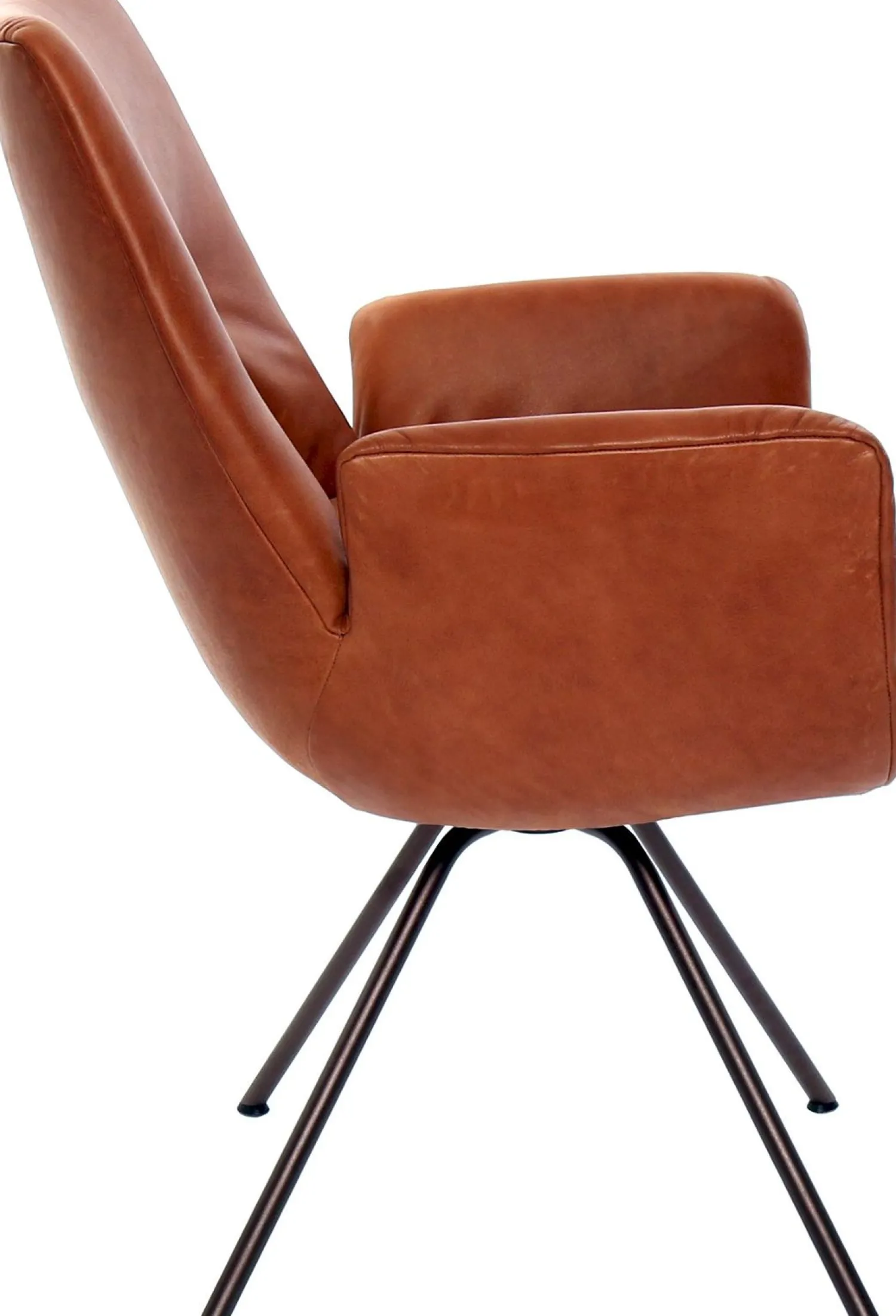 Eetkamerstoelen Met Armleuning-Gealux Lody Eetkamerstoel Cognac