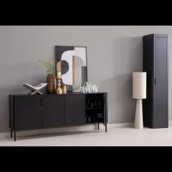 Moderne Vloerlampen|Vloerlampen-WOOOD Loft Stippen Vloerlamp Naturel