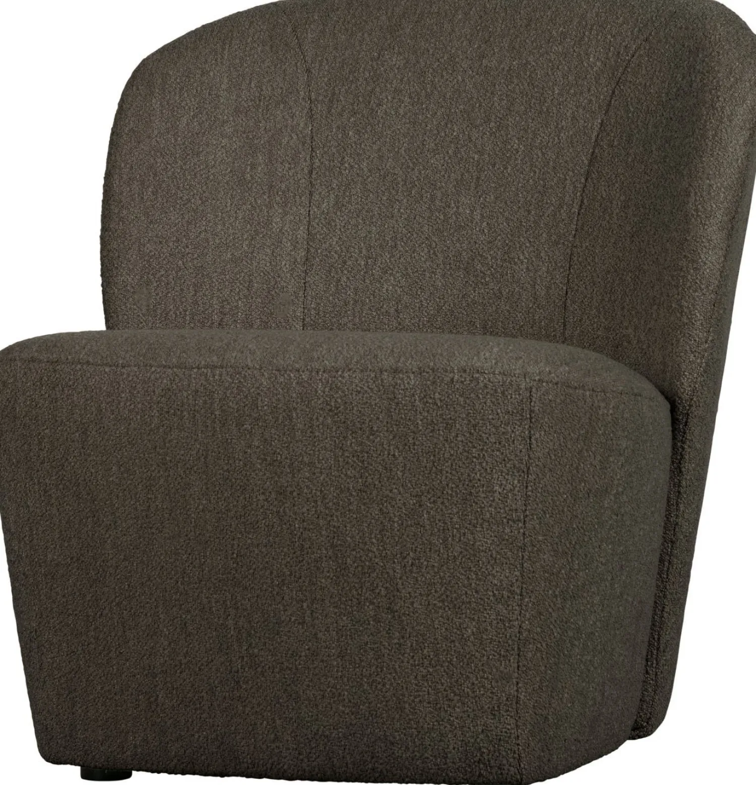 Ronde Fauteuils-vtwonen Lofty Bouclé Fauteuil Bruin
