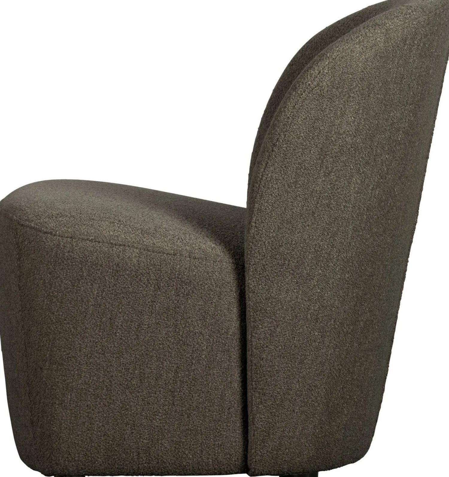 Ronde Fauteuils-vtwonen Lofty Bouclé Fauteuil Bruin