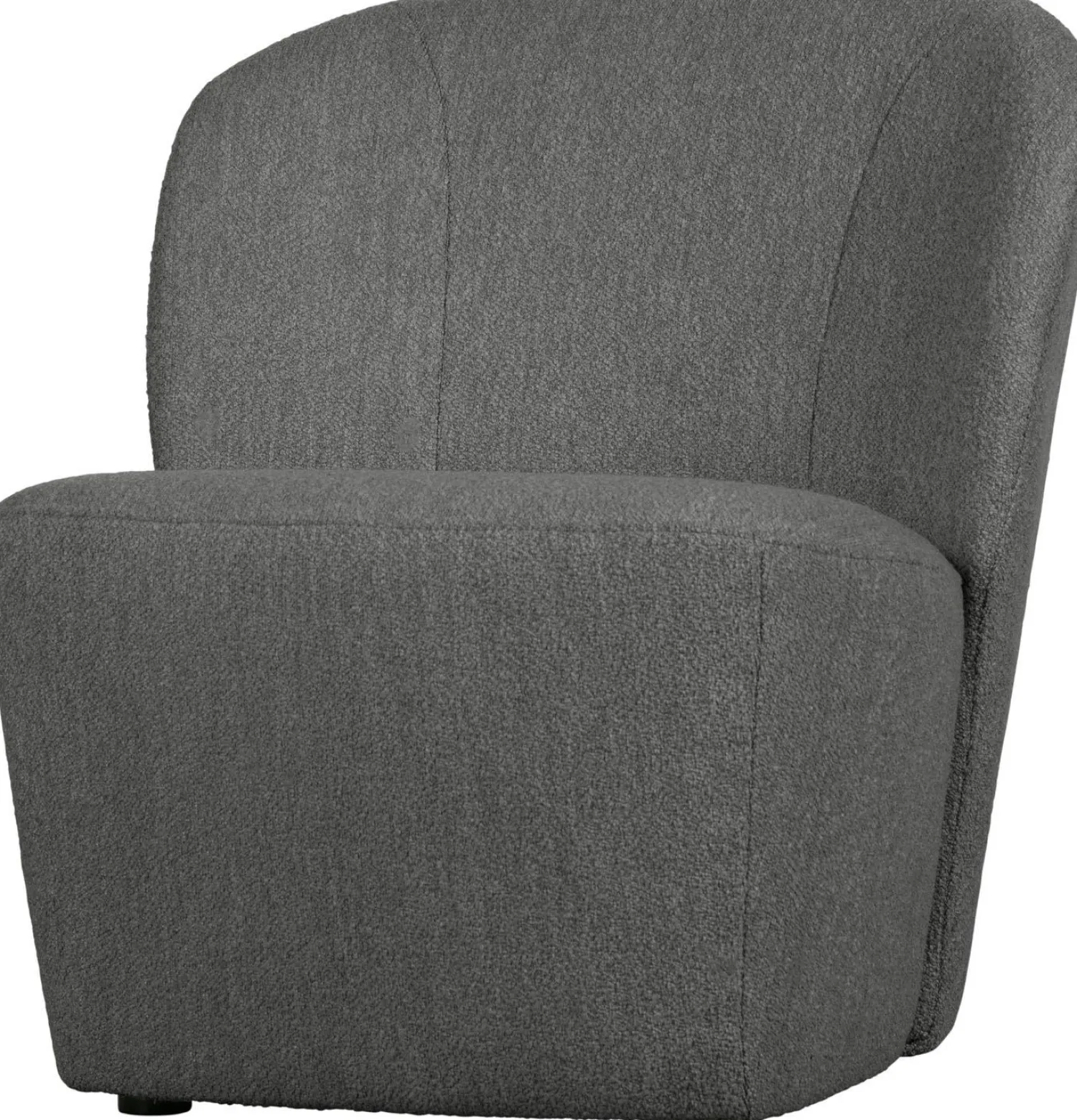 Ronde Fauteuils-vtwonen Lofty Bouclé Fauteuil Steel Grey
