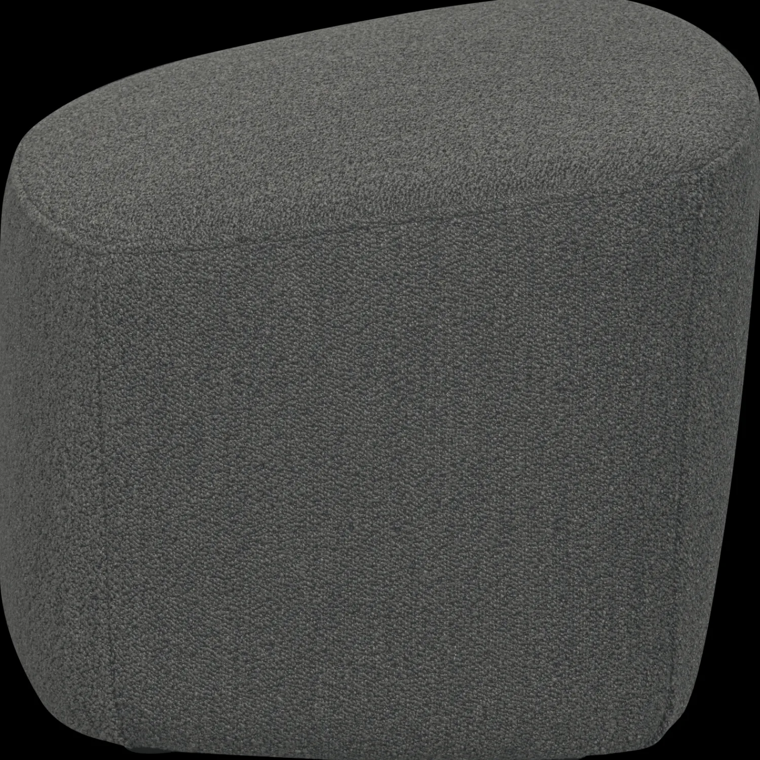 Hockers|Poefs-vtwonen Lofty Bouclé Hocker Steel Grey