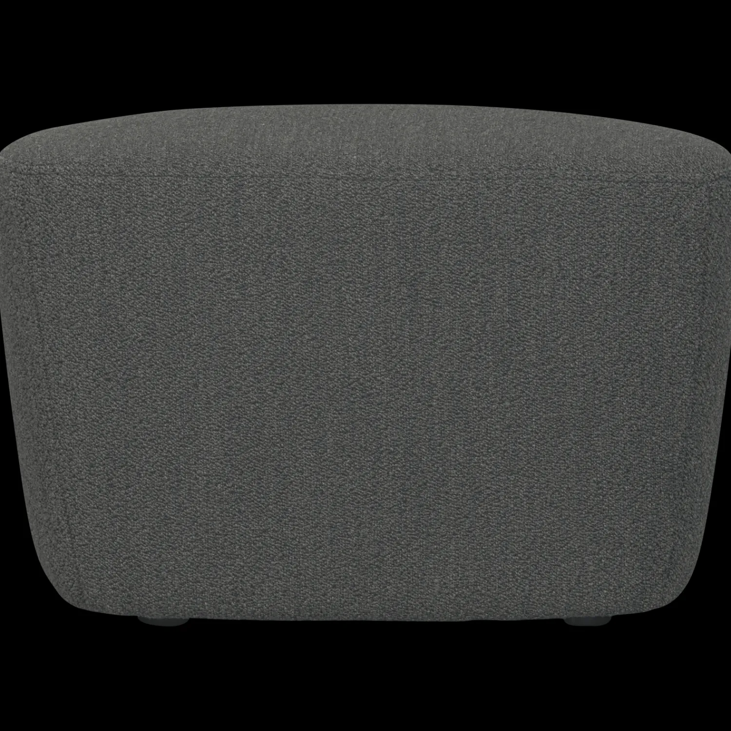 Hockers|Poefs-vtwonen Lofty Bouclé Hocker Steel Grey