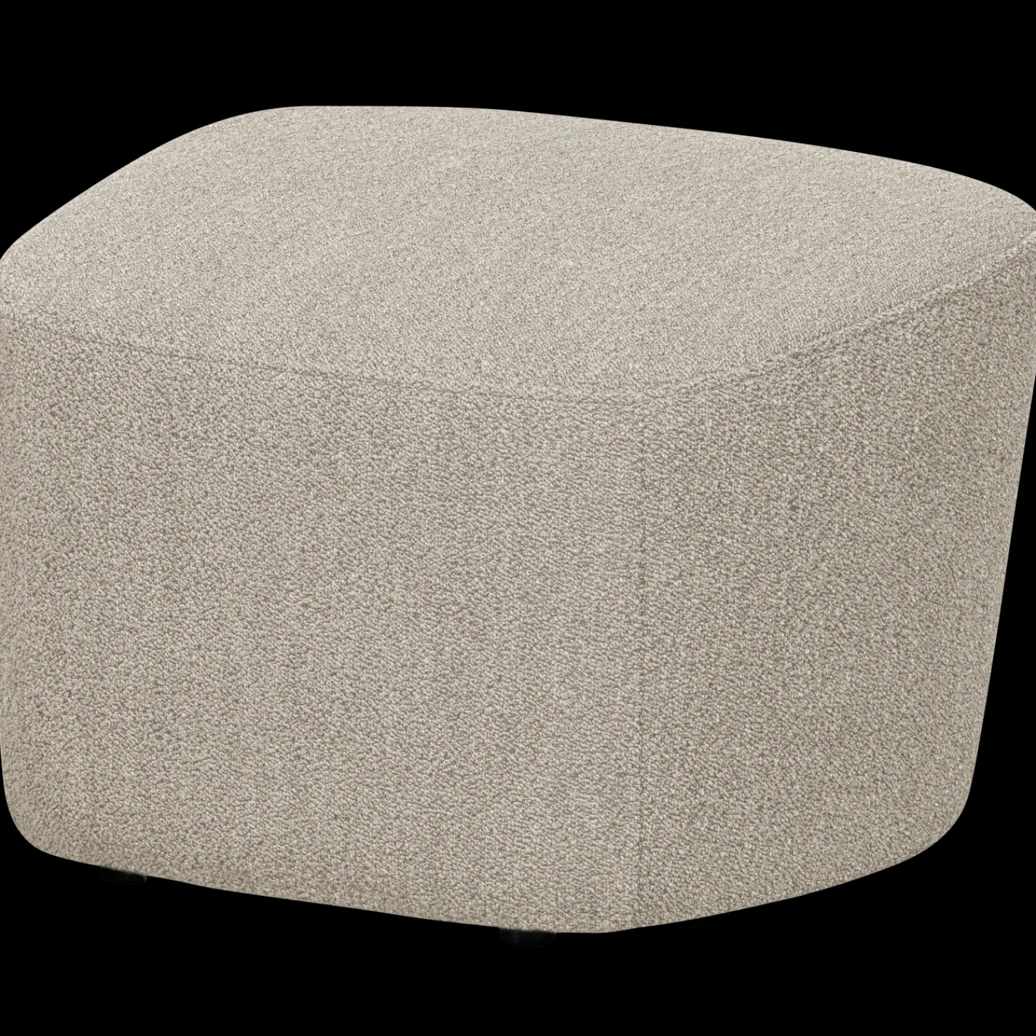 Hockers|Poefs-vtwonen Lofty Bouclé Hocker Natural
