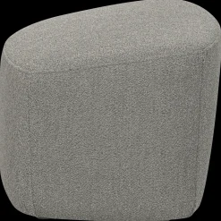 Hockers|Poefs-vtwonen Lofty Bouclé Hocker Grey