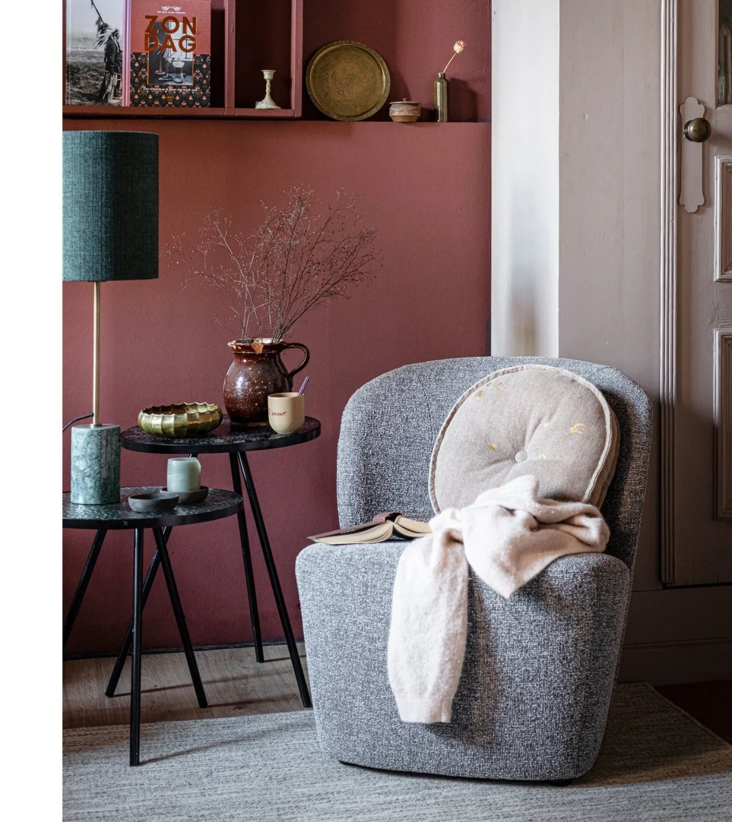 Ronde Fauteuils-vtwonen Lofty Fauteuil Grijs