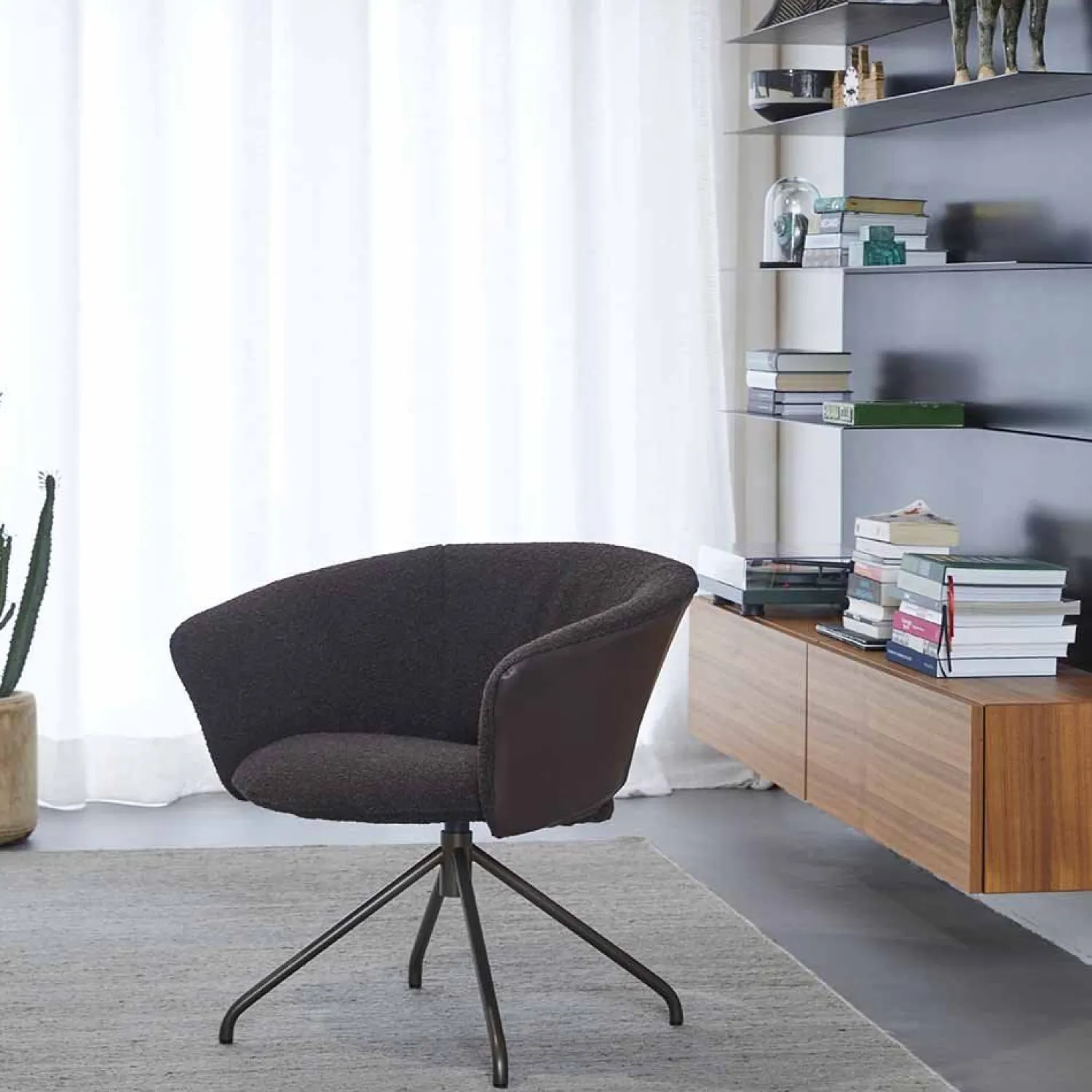 Ronde Fauteuils|Design Fauteuils-LABEL Vandenberg Lola Draaifauteuil Groen