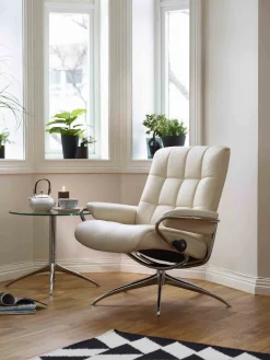 Leren Fauteuils|Relaxfauteuils-Stressless London Relaxfauteuil bruin