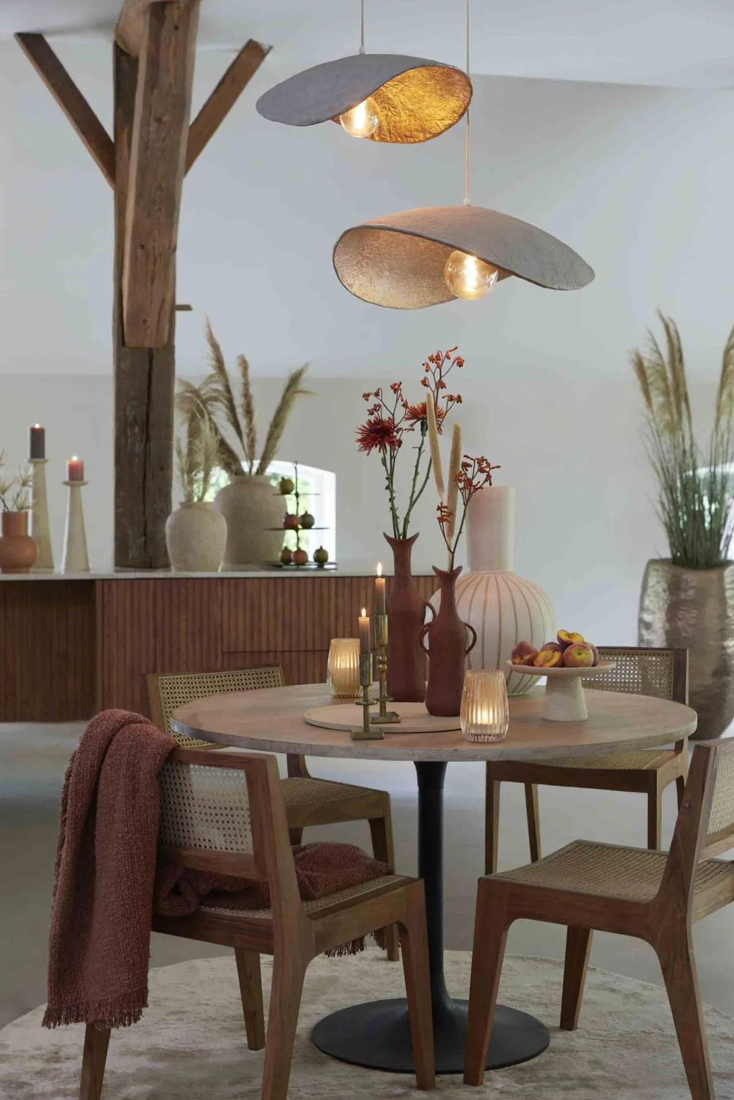Hanglampen|Hanglampen-Eijerkamp Collectie Lonia Hanglamp Grijs, Antiek Brons