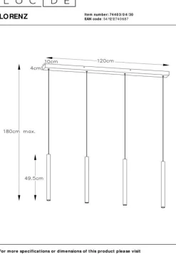 Moderne Hanglampen|Moderne Hanglampen-Lucide Lorenz Hanglamp Zwart