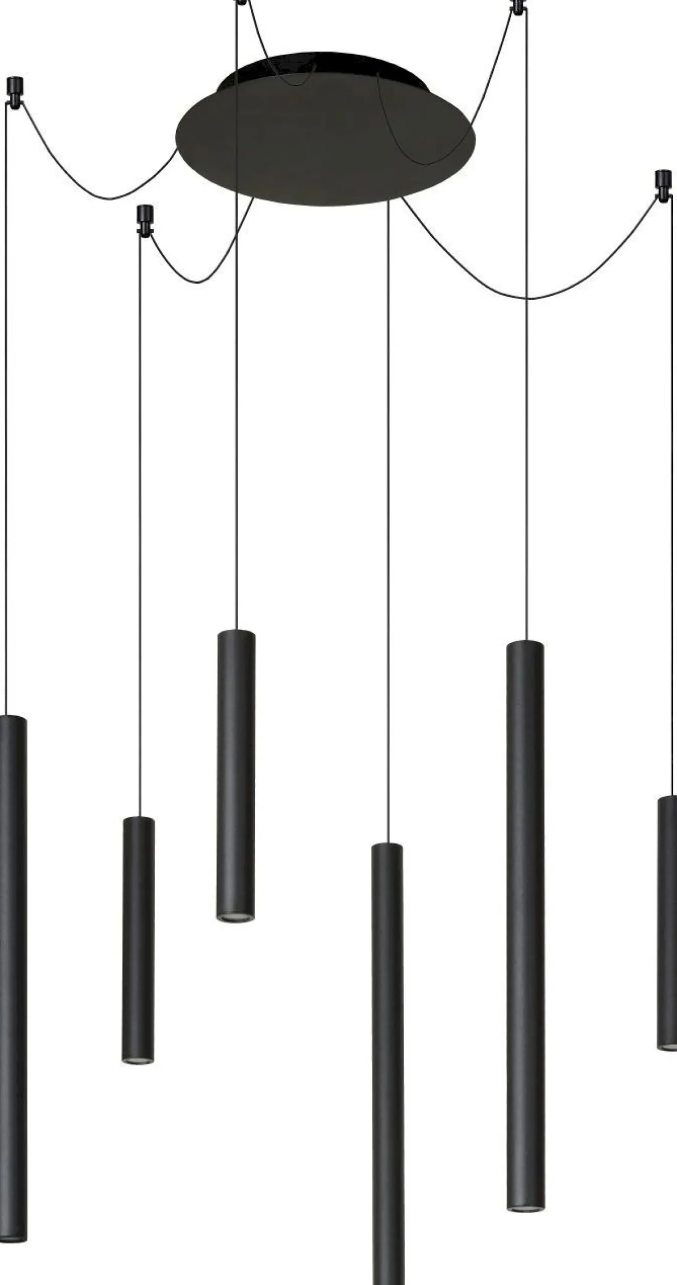Moderne Hanglampen|Moderne Hanglampen-Lucide Lorenz Rond Hanglamp Zwart