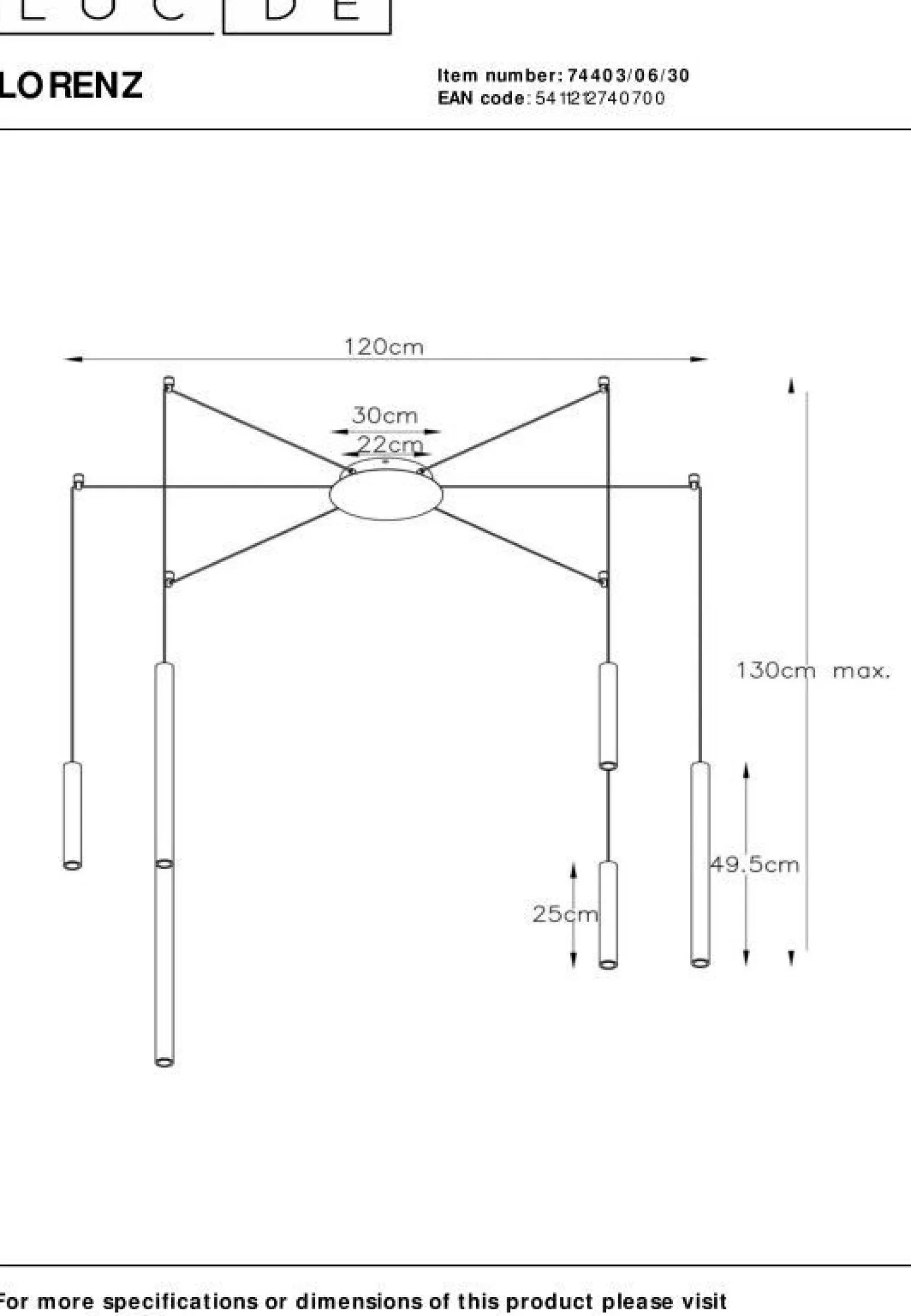 Moderne Hanglampen|Moderne Hanglampen-Lucide Lorenz Rond Hanglamp Zwart
