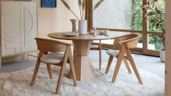 Ronde Eettafels-Zuiver Lotus Eettafel Naturel