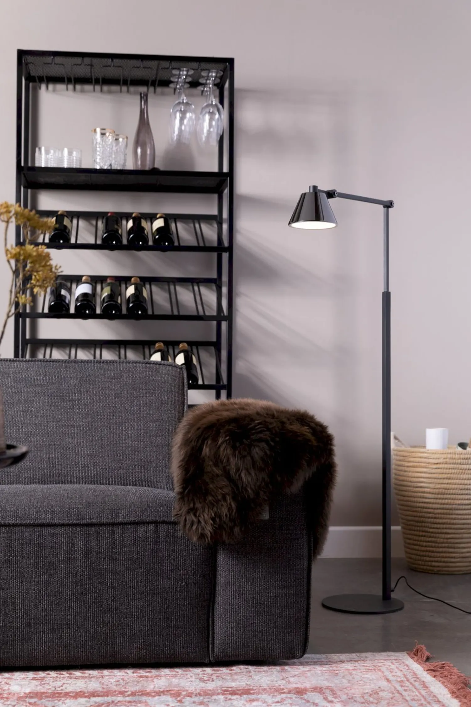 Moderne Vloerlampen|Vloerlampen-Zuiver Lub Vloerlamp Black