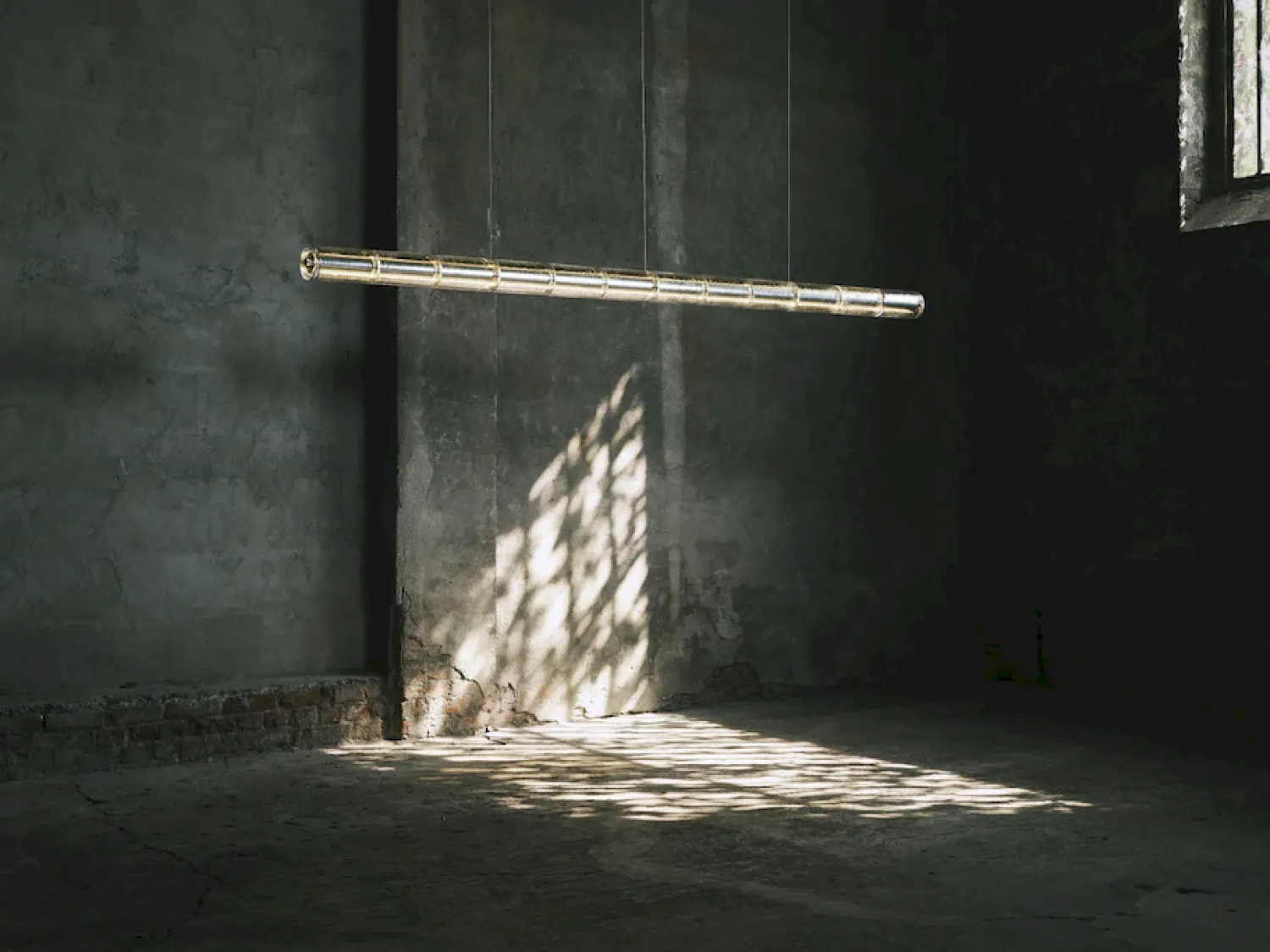 Design Hanglampen|Design Hanglampen-Flos Luce Orizzontale Hanglamp Aluminium