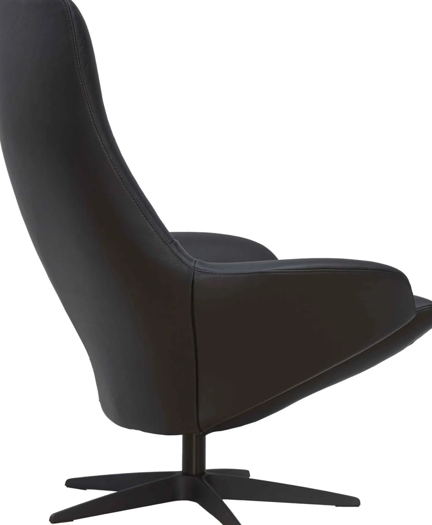 Leren Fauteuils|Relaxfauteuils-Gealux Lucid Relaxfauteuil + Hocker Zwart