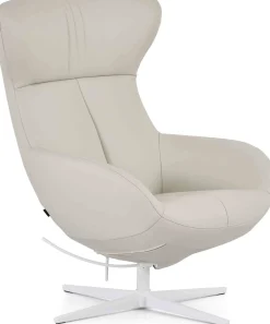 Leren Fauteuils|Design Fauteuils-Montèl Lucille Fauteuil Silk, wit