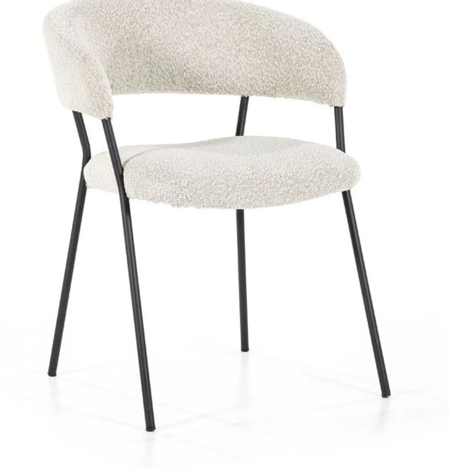 Eetkamerstoelen Met Armleuning-Eleonora Luka Eetkamerstoel Beige