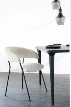 Eetkamerstoelen Met Armleuning-Eleonora Luka Eetkamerstoel Taupe
