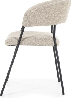 Eetkamerstoelen Met Armleuning-Eleonora Luka Eetkamerstoel Taupe