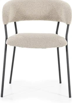Eetkamerstoelen Met Armleuning-Eleonora Luka Eetkamerstoel Taupe